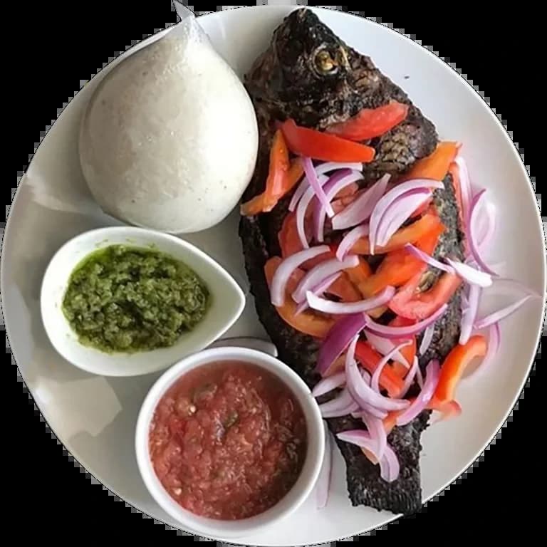 Banku & Grilled Tilapia